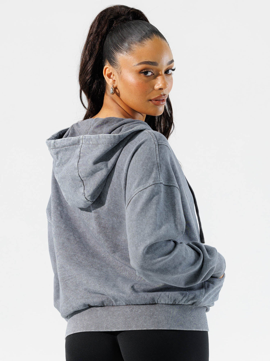 Stonewash Track Jacket - Charcoal Clothing Ryderwear