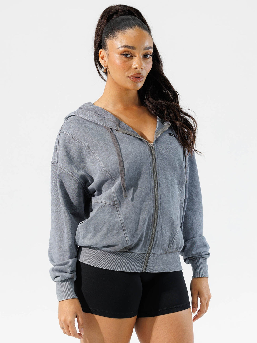 Stonewash Track Jacket - Charcoal Clothing Ryderwear