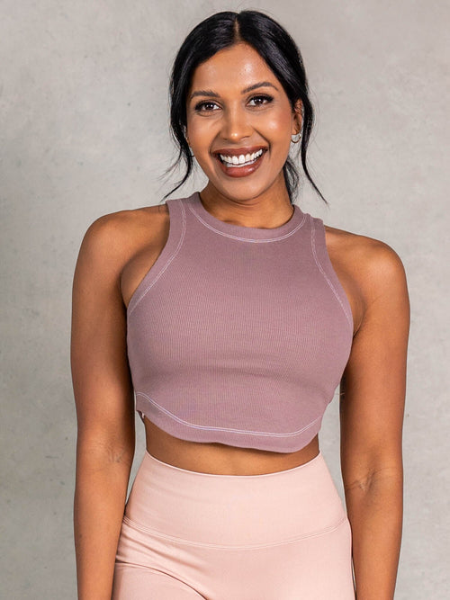 Stride Rib Tank Almond