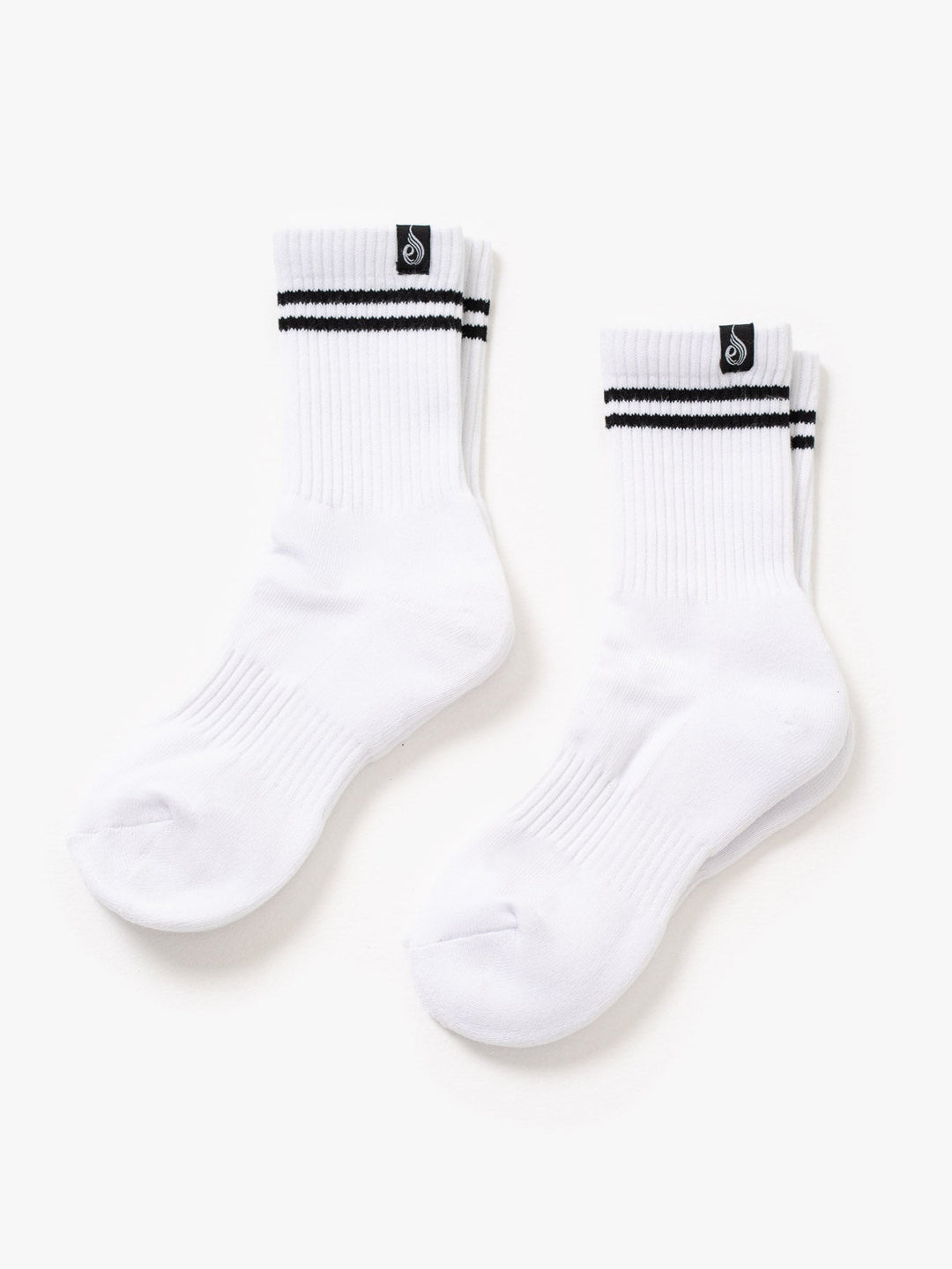 Stripe Crew Socks - White Accessories Ryderwear