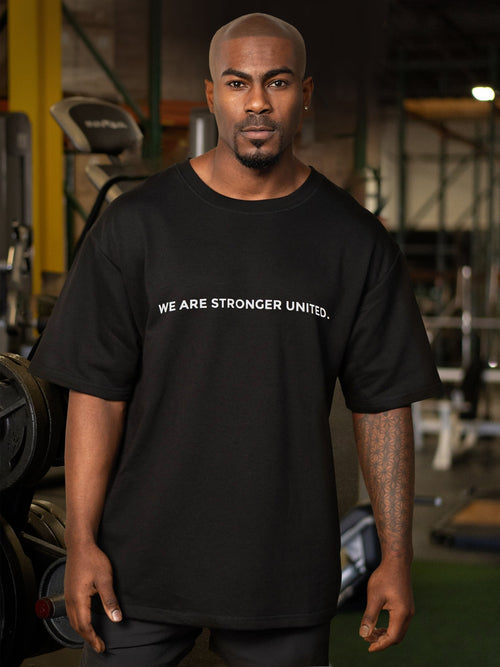 Stronger United Oversized T-Shirt Black