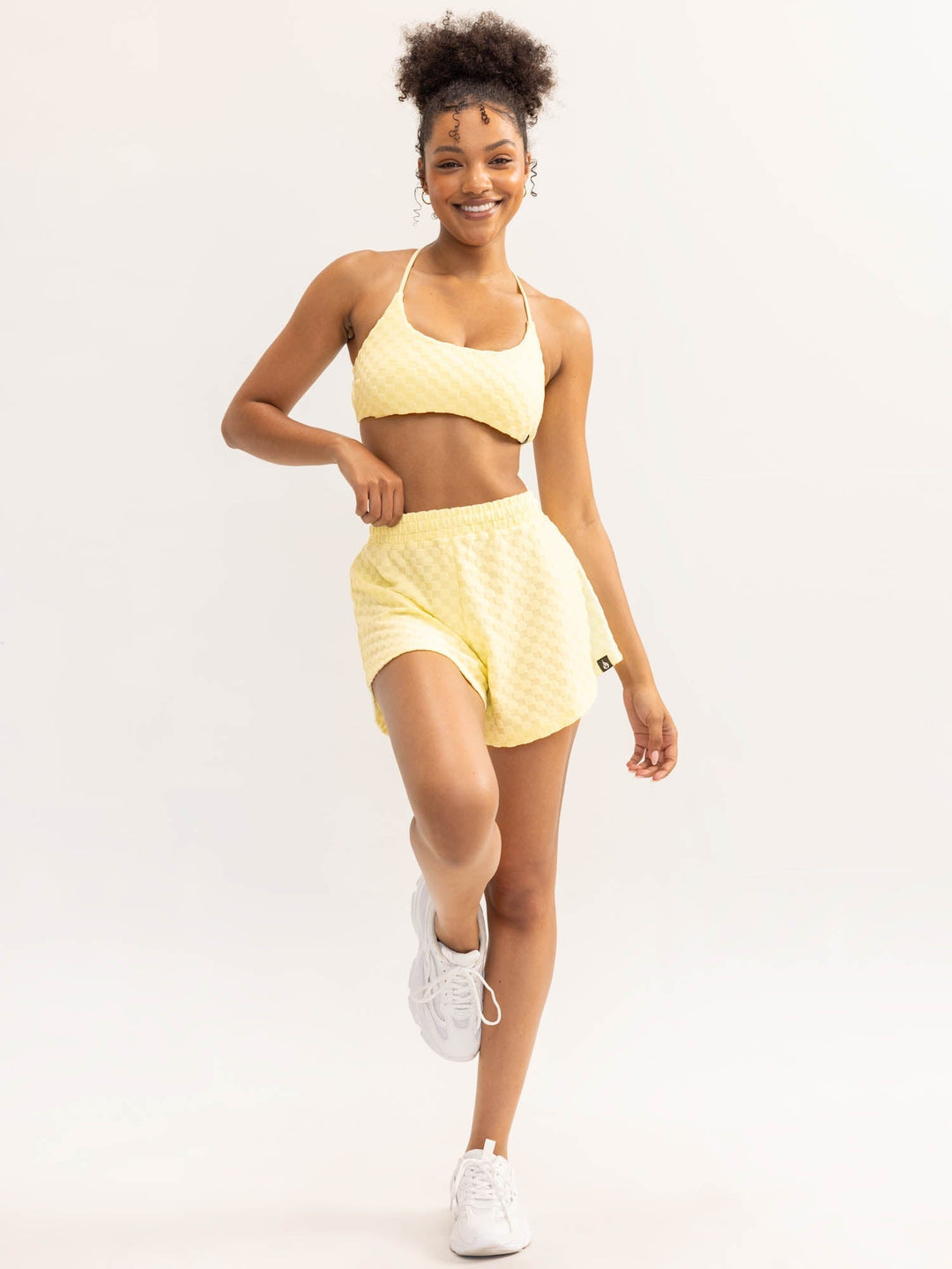 Terry Towelling Sports Crop - Lemon Clothing Ryderwear