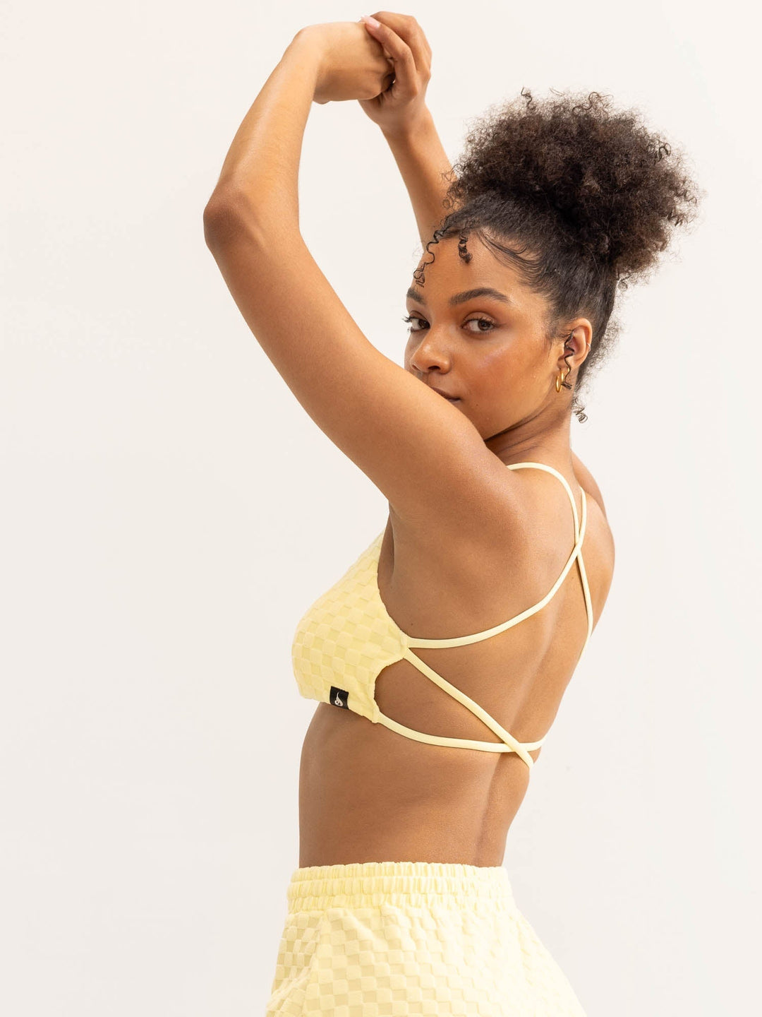 Terry Towelling Sports Crop - Lemon Clothing Ryderwear
