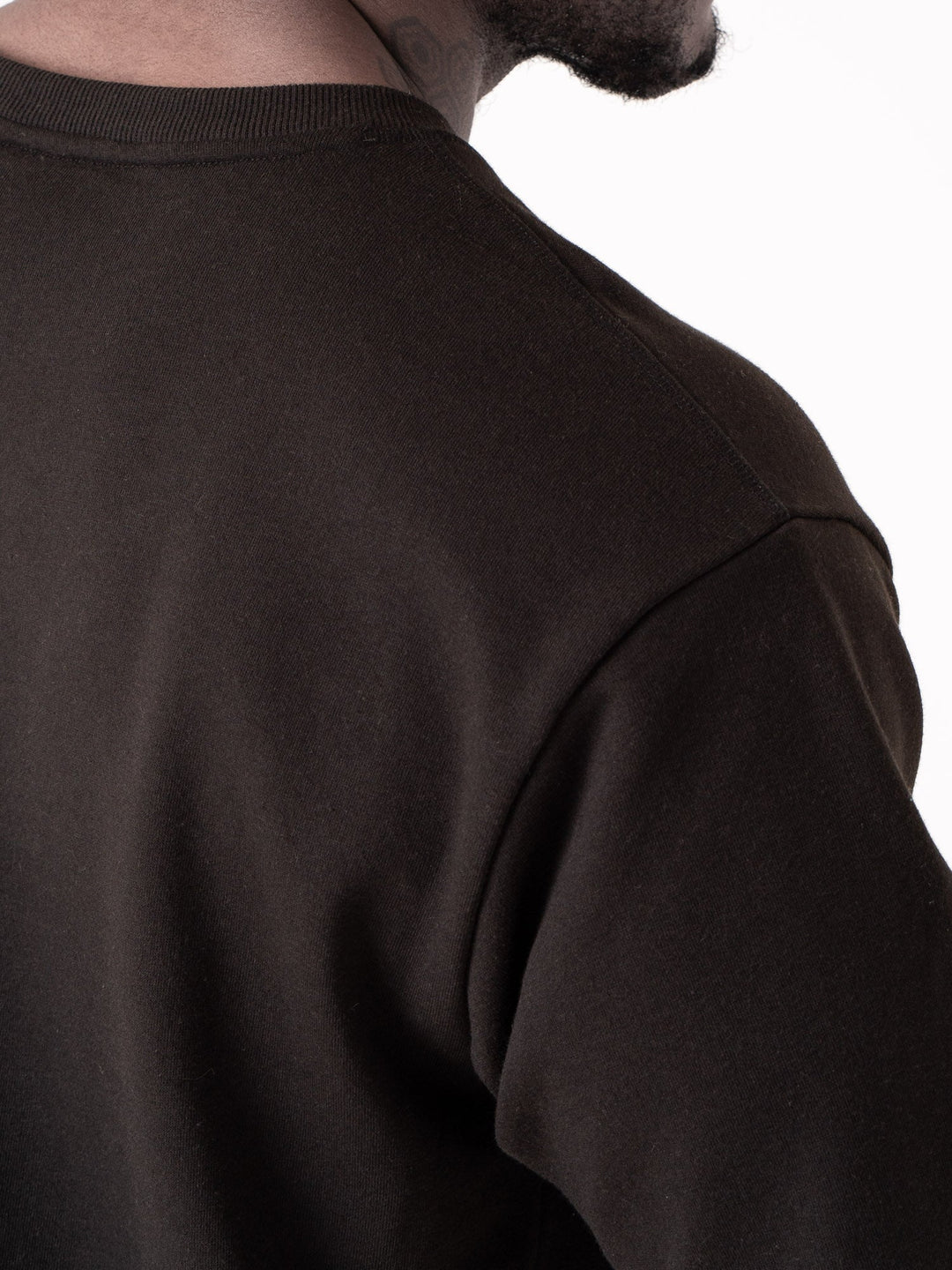 Throwback Fleece Oversized T-Shirt - Black Clothing Ryderwear
