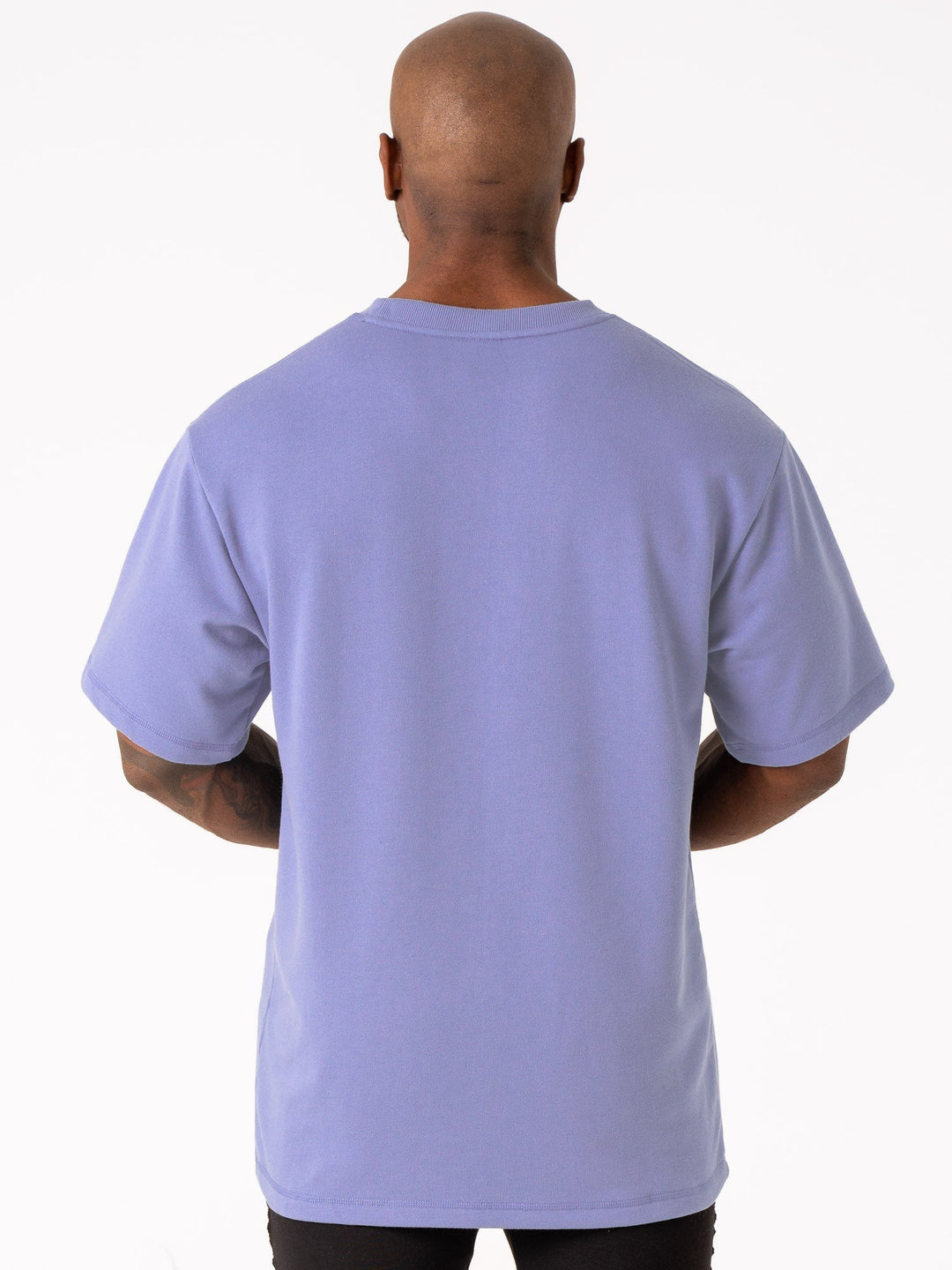 Throwback Fleece Oversized T-Shirt - Indigo Blue Clothing Ryderwear