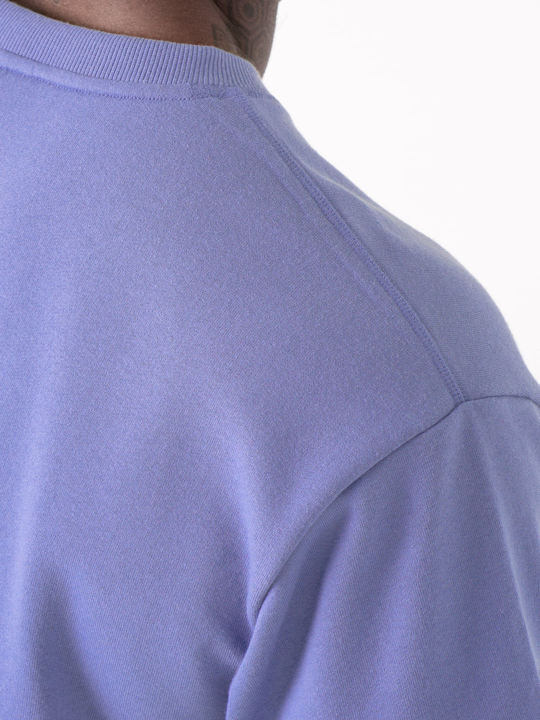 Throwback Fleece Oversized T-Shirt - Indigo Blue Clothing Ryderwear