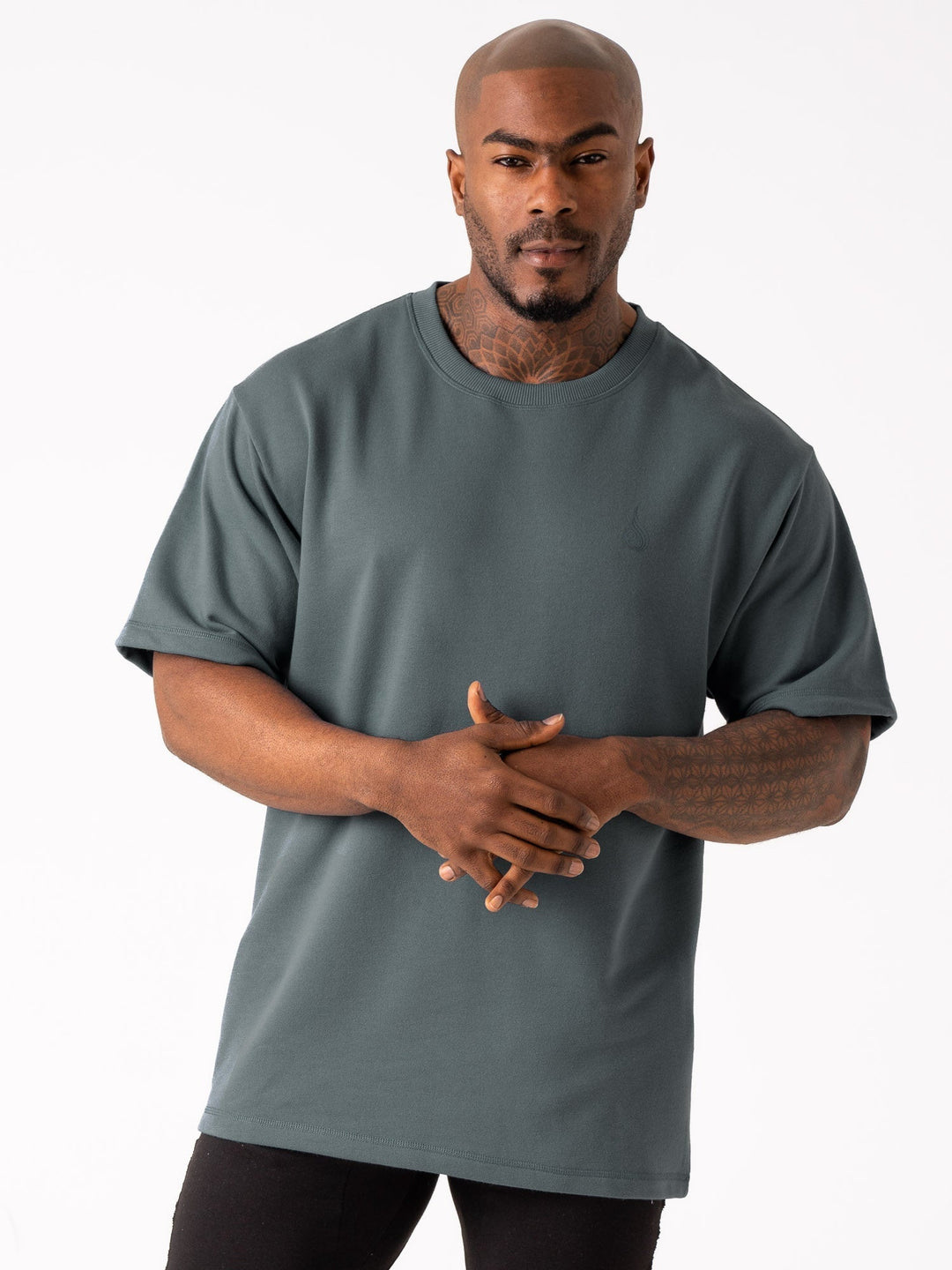 Throwback Fleece Oversized T-Shirt - Petrol Clothing Ryderwear