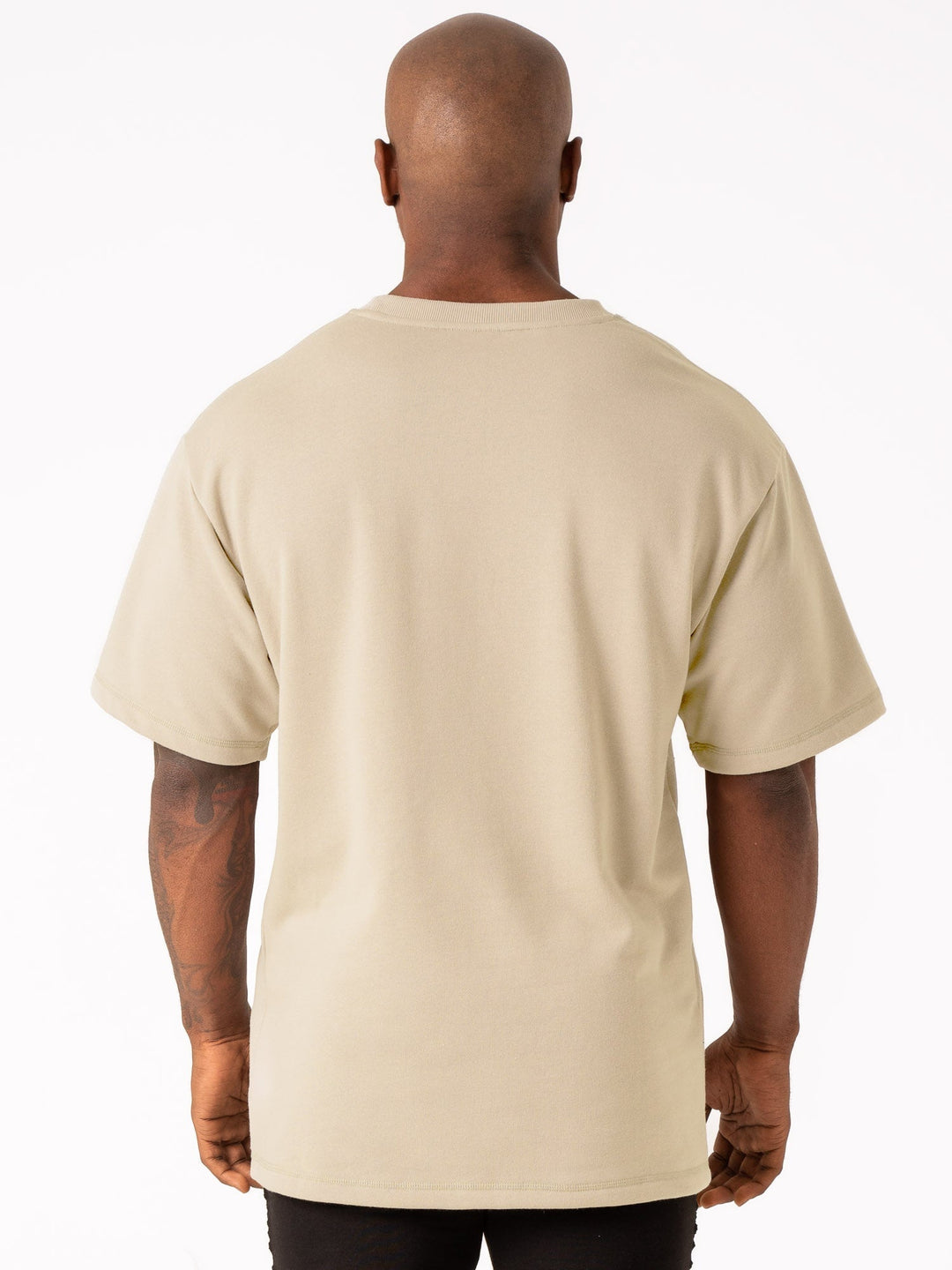 Throwback Fleece Oversized T-Shirt - Stone Clothing Ryderwear