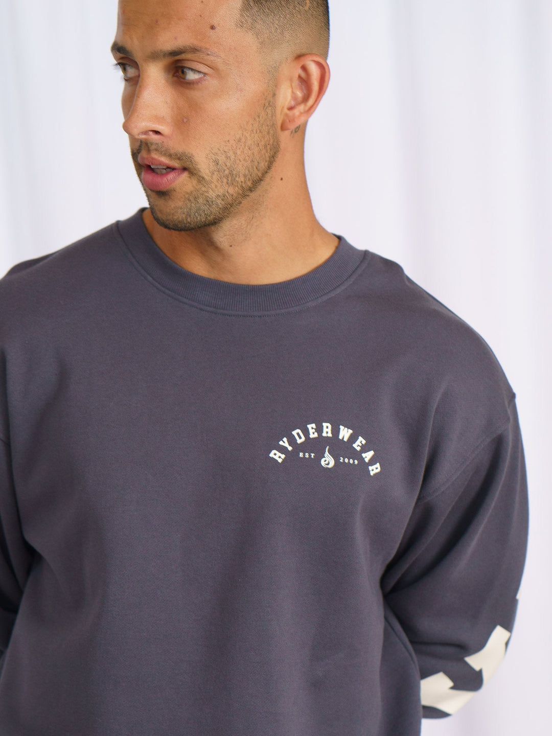 Unisex Collegiate Sweater - Charcoal Clothing Ryderwear