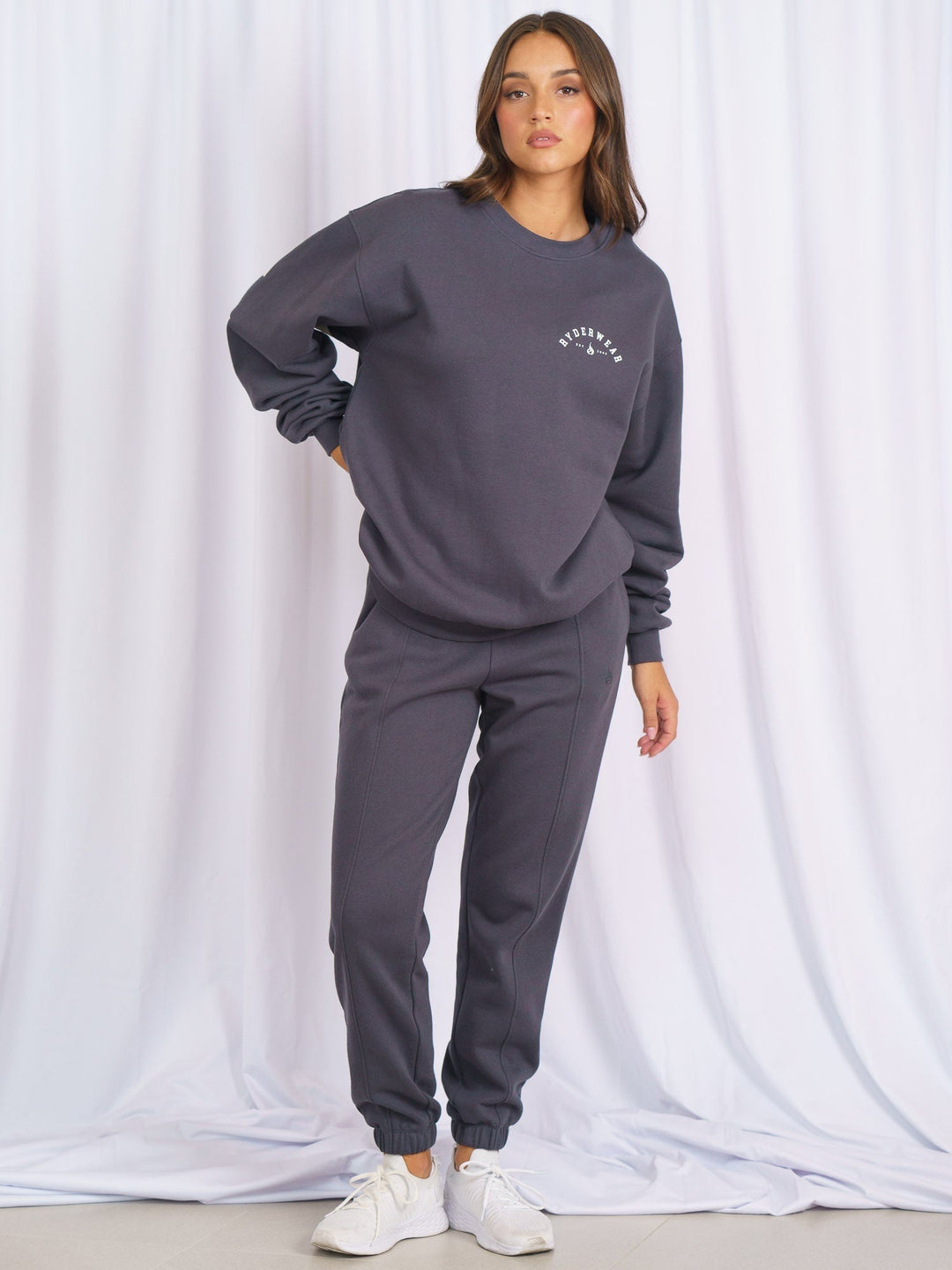 Unisex Collegiate Sweater - Charcoal Clothing Ryderwear