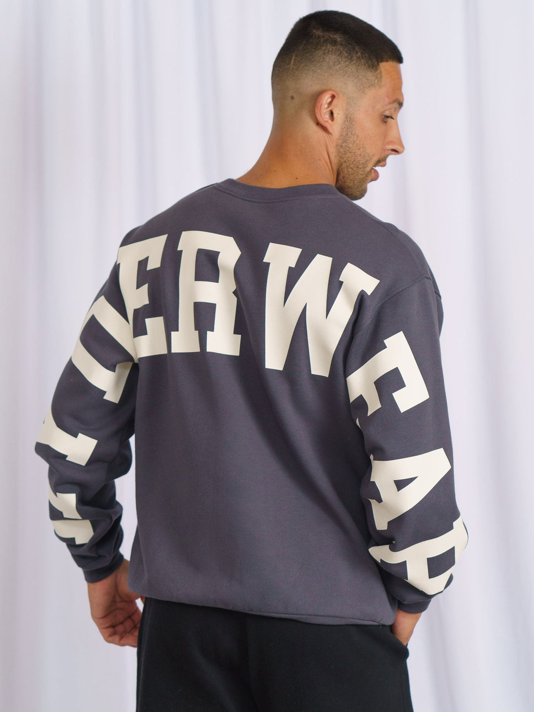 Unisex Collegiate Sweater - Charcoal Clothing Ryderwear