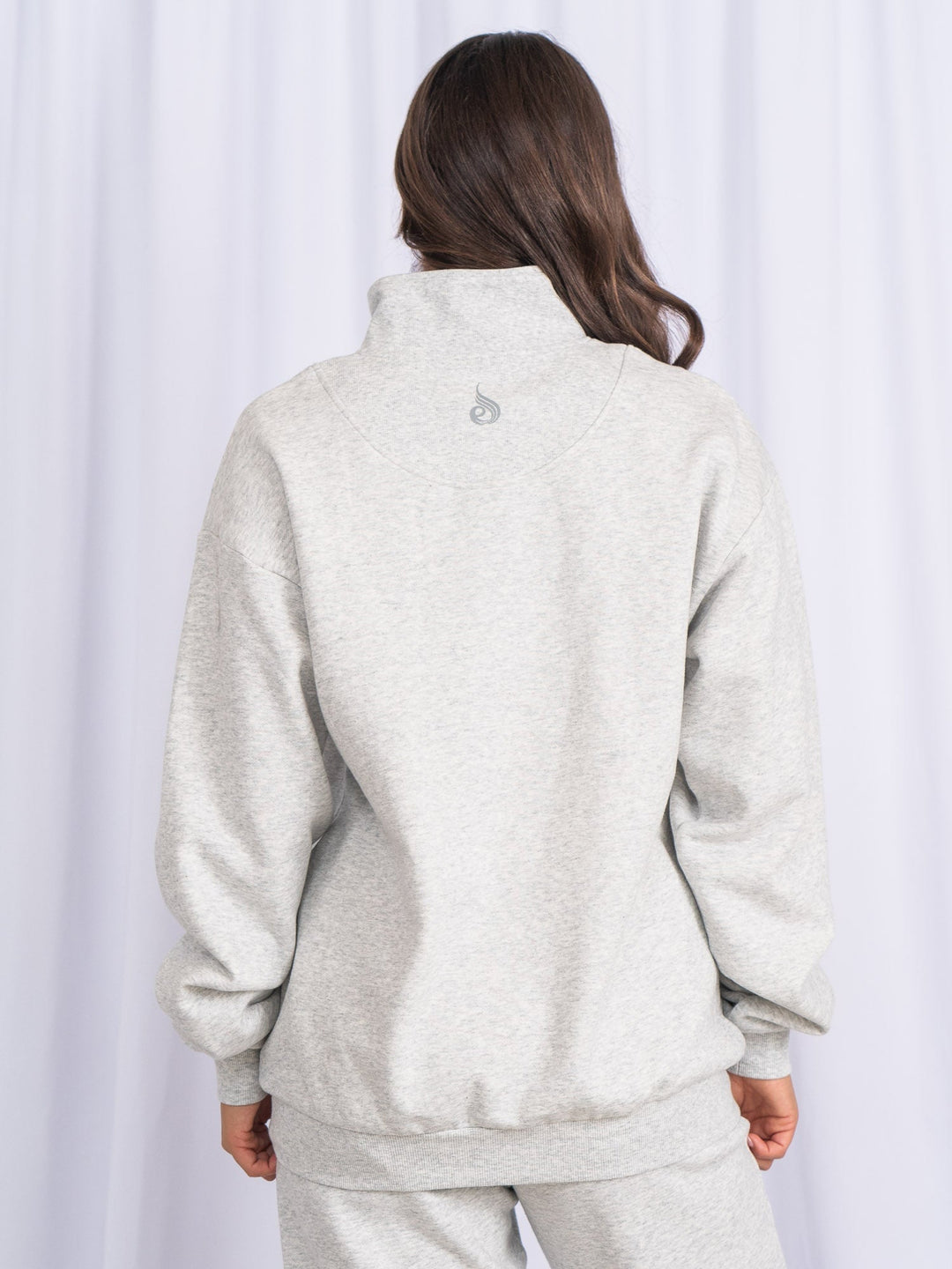 Unisex Half Zip Jumper - Snow Marl Clothing Ryderwear
