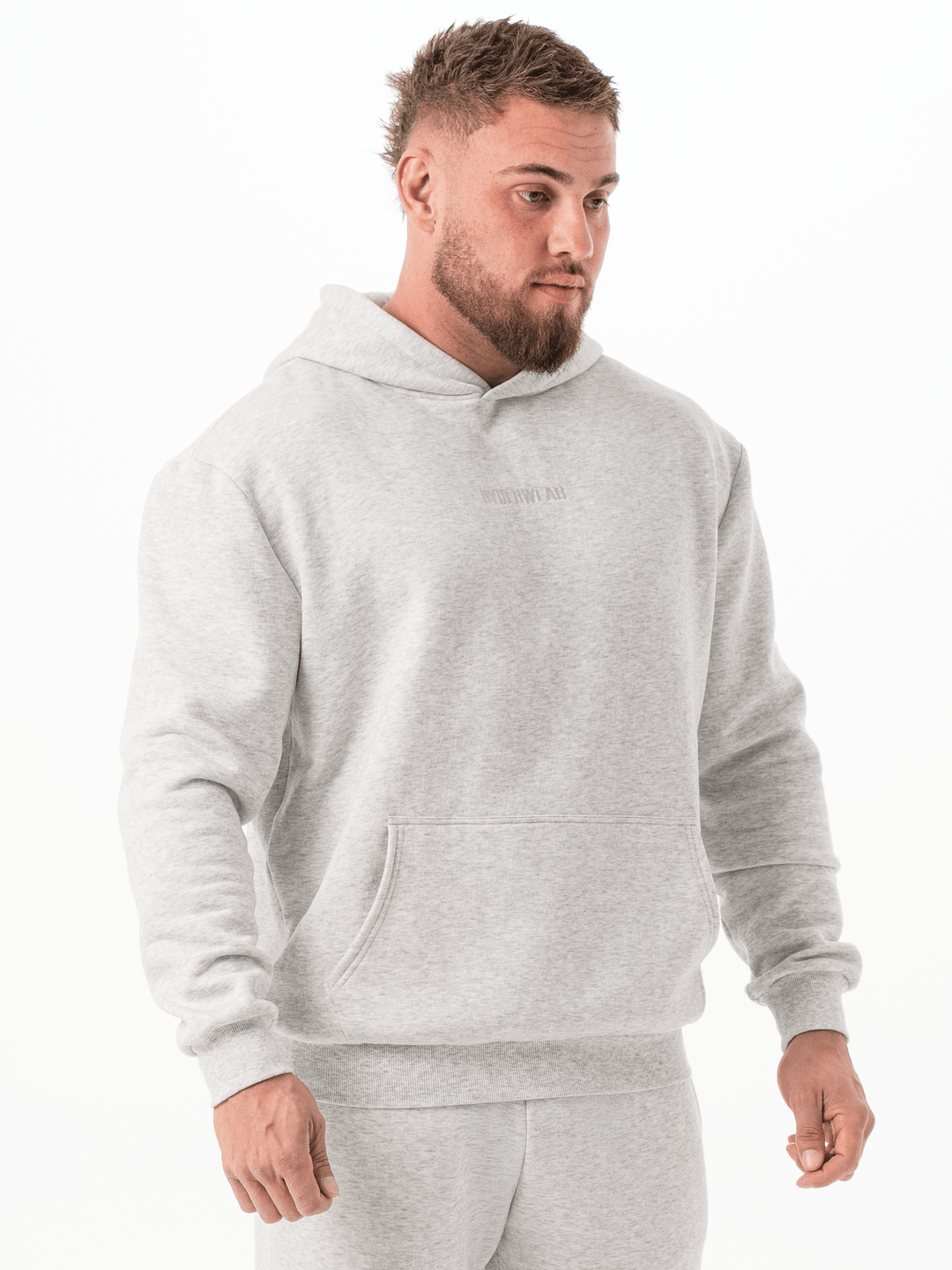 Unisex Hoodie - Snow Marl Clothing Ryderwear