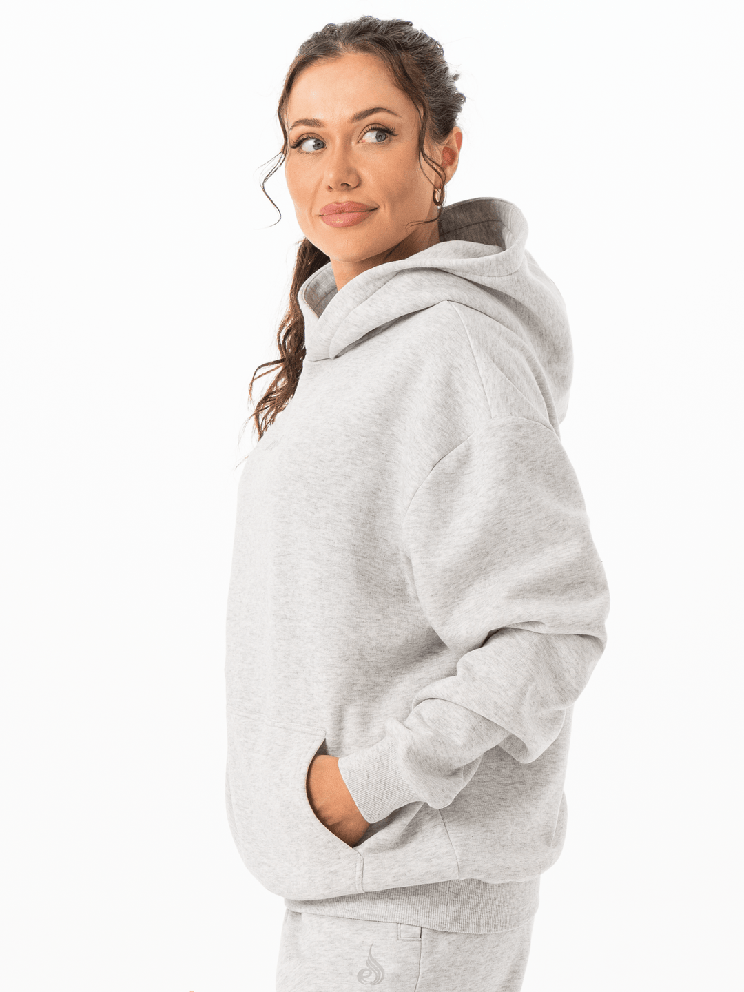 Unisex Hoodie - Snow Marl Clothing Ryderwear
