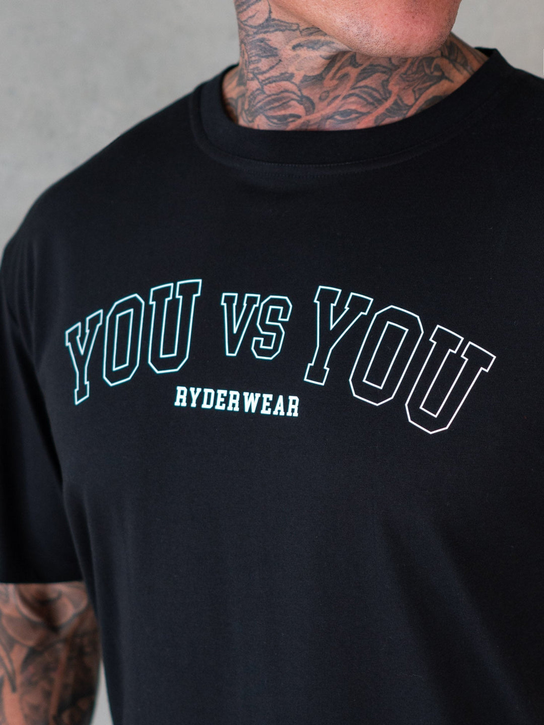 You vs You Oversized T-Shirt - Black Clothing Ryderwear