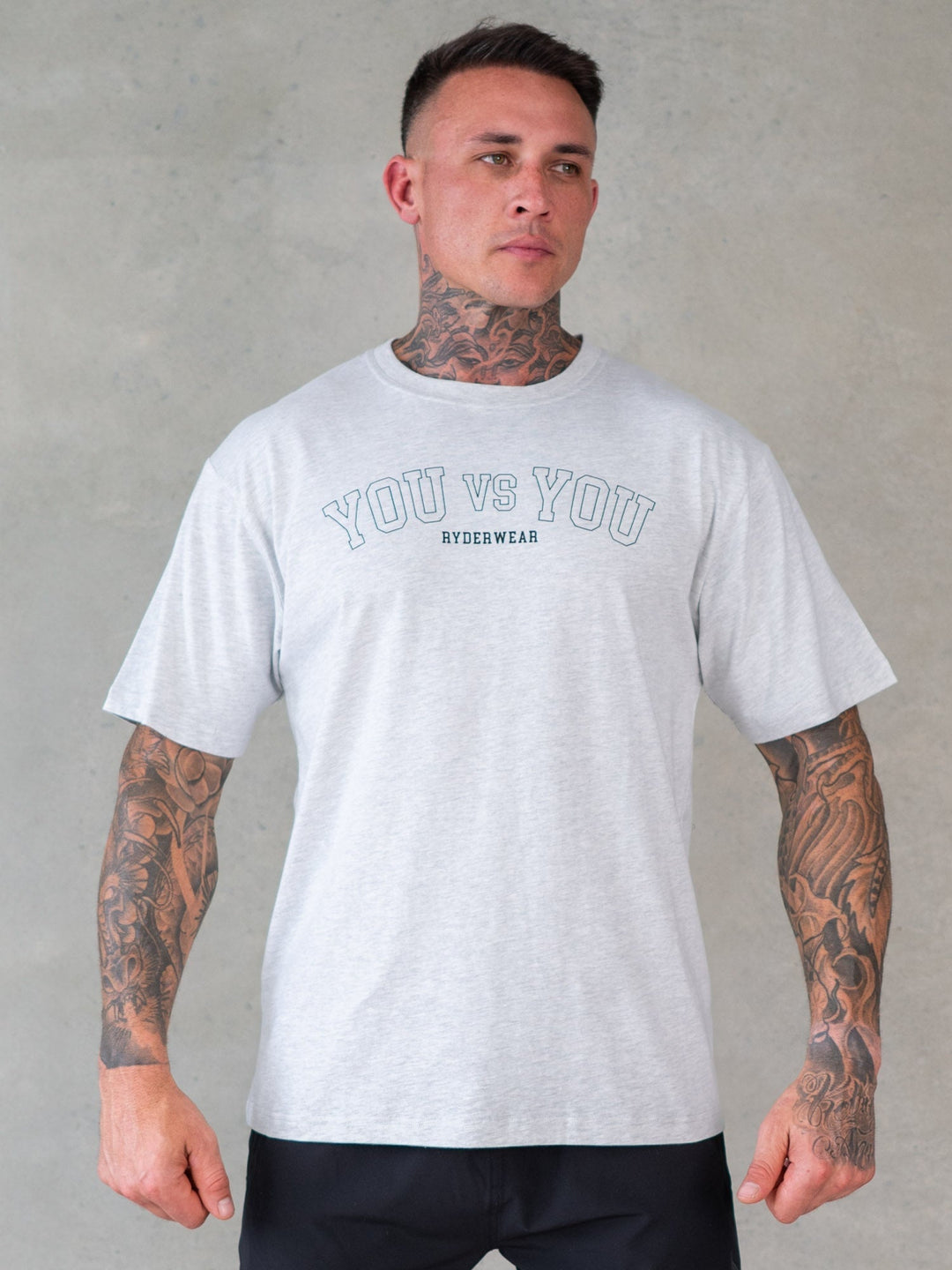 You vs You Oversized T-Shirt - Snow Marl Clothing Ryderwear