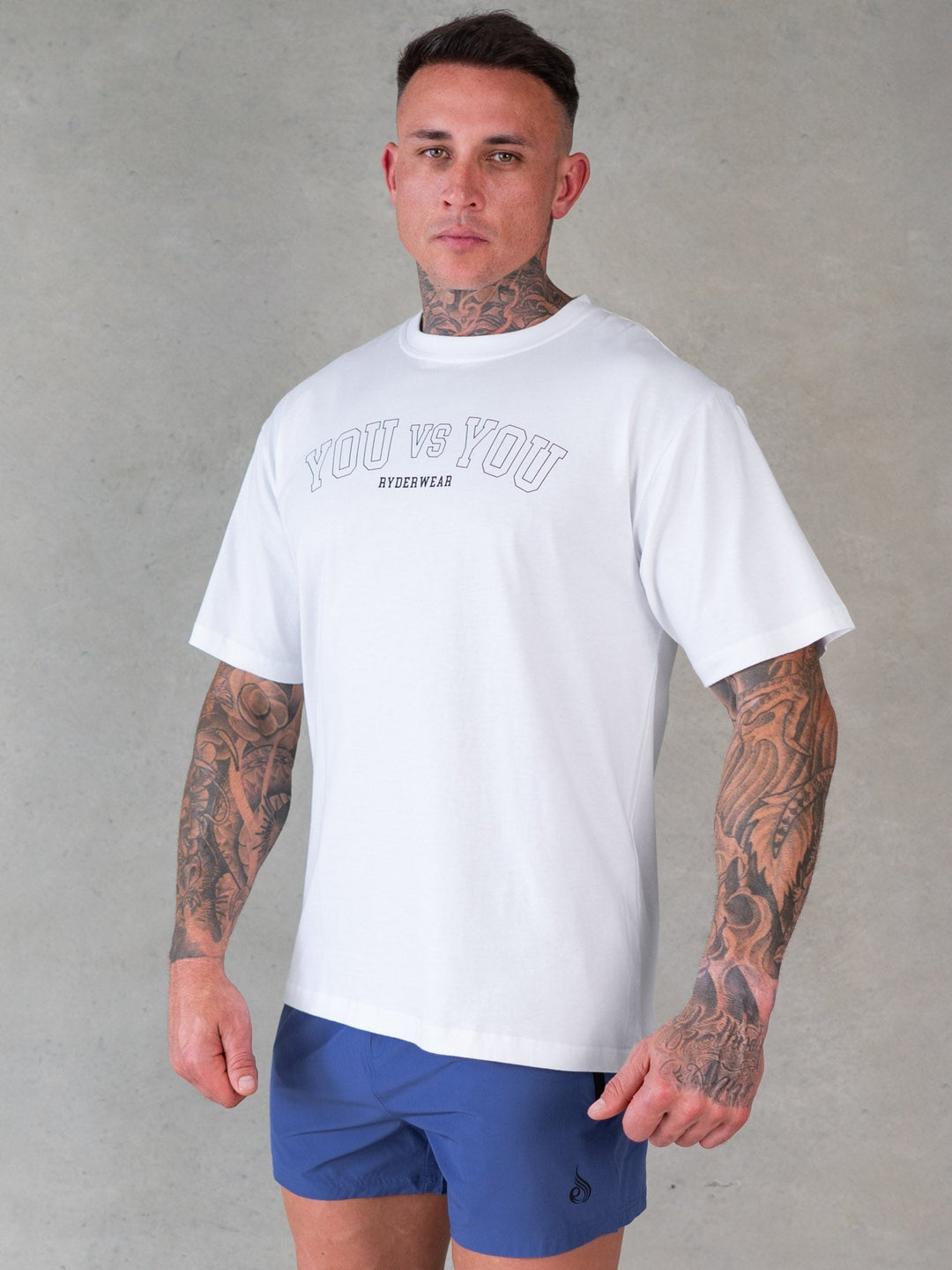 You vs You Oversized T-Shirt - White Clothing Ryderwear