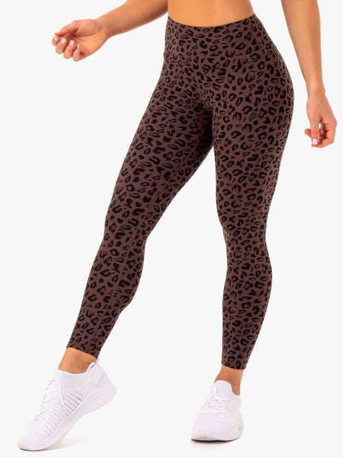 Adapt High Waisted Scrunch Leggings Chocolate Leopard