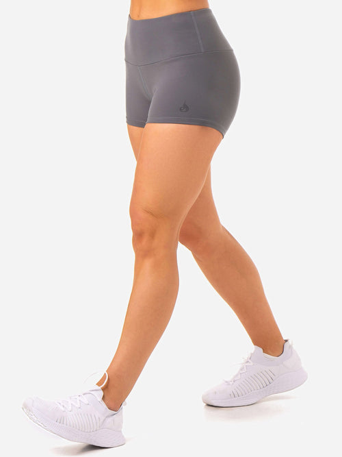 Adapt High Waisted Scrunch Shorts Grey