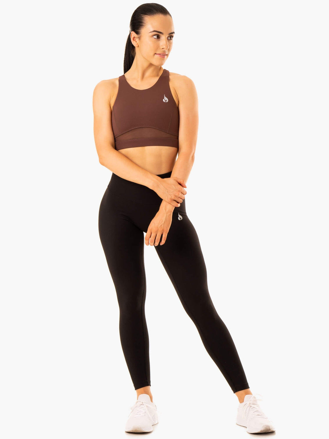 Amazon Mesh Sports Bra - Chocolate Clothing Ryderwear
