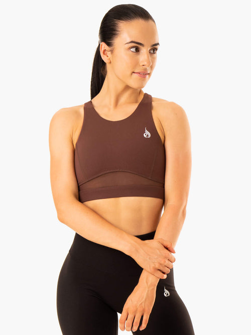 Amazon Mesh Sports Bra Chocolate