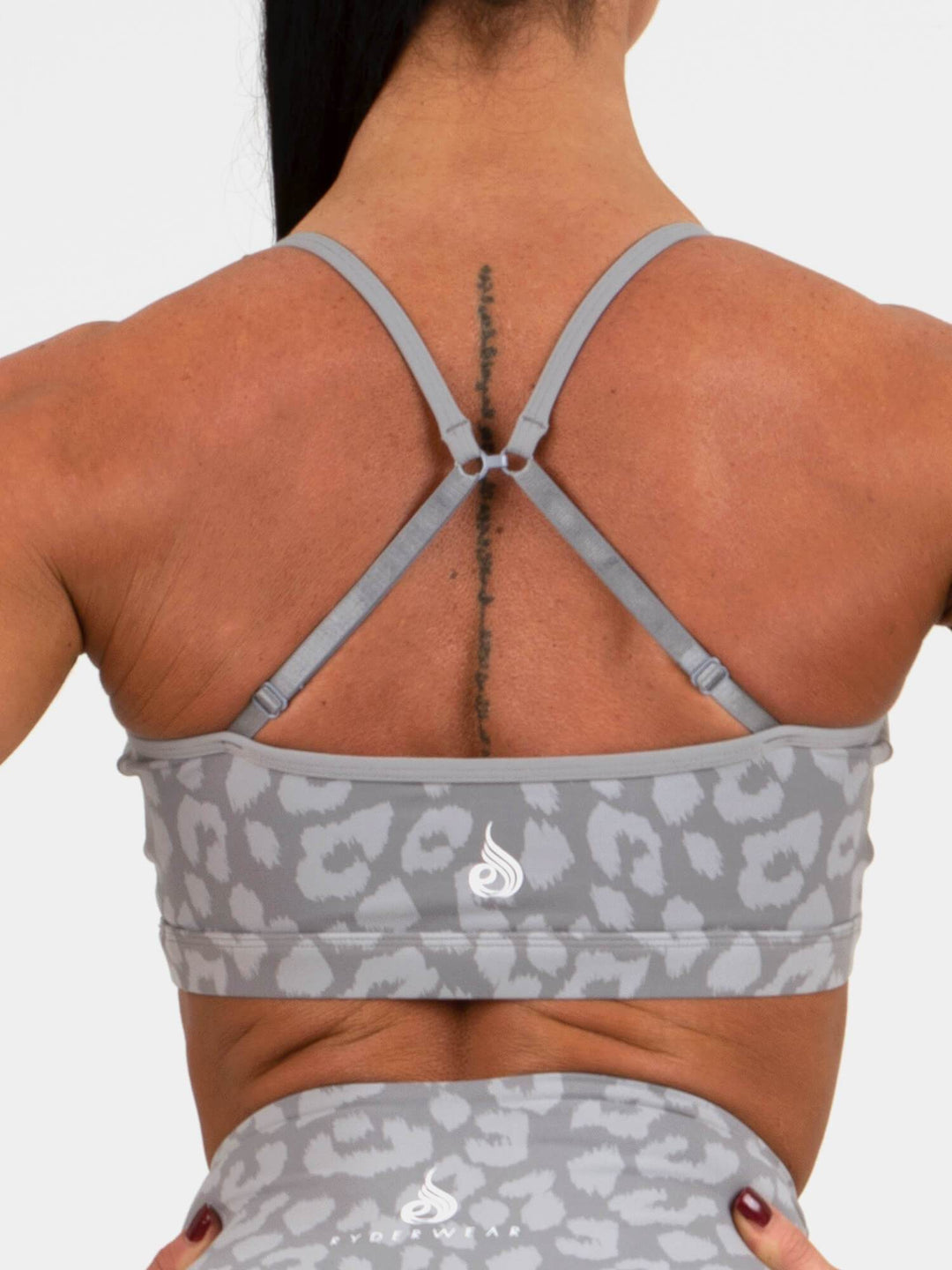 Animal Sports Bra - Leopard Grey Clothing Ryderwear