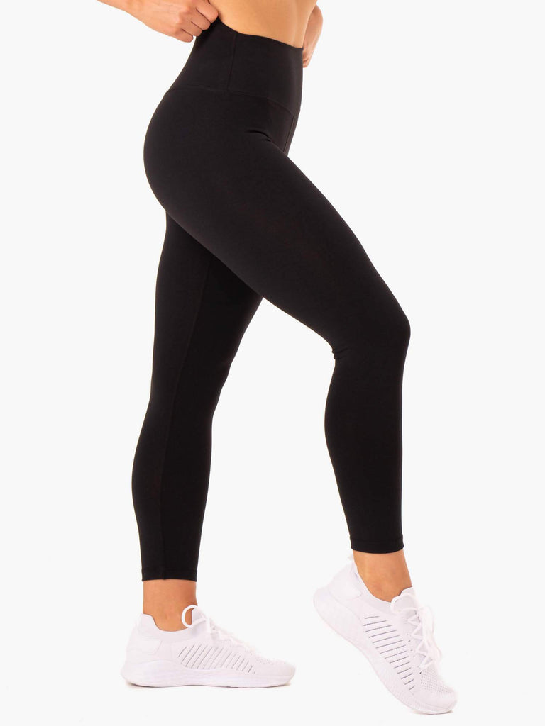 Modern Black High Waisted Leggings – Blexry