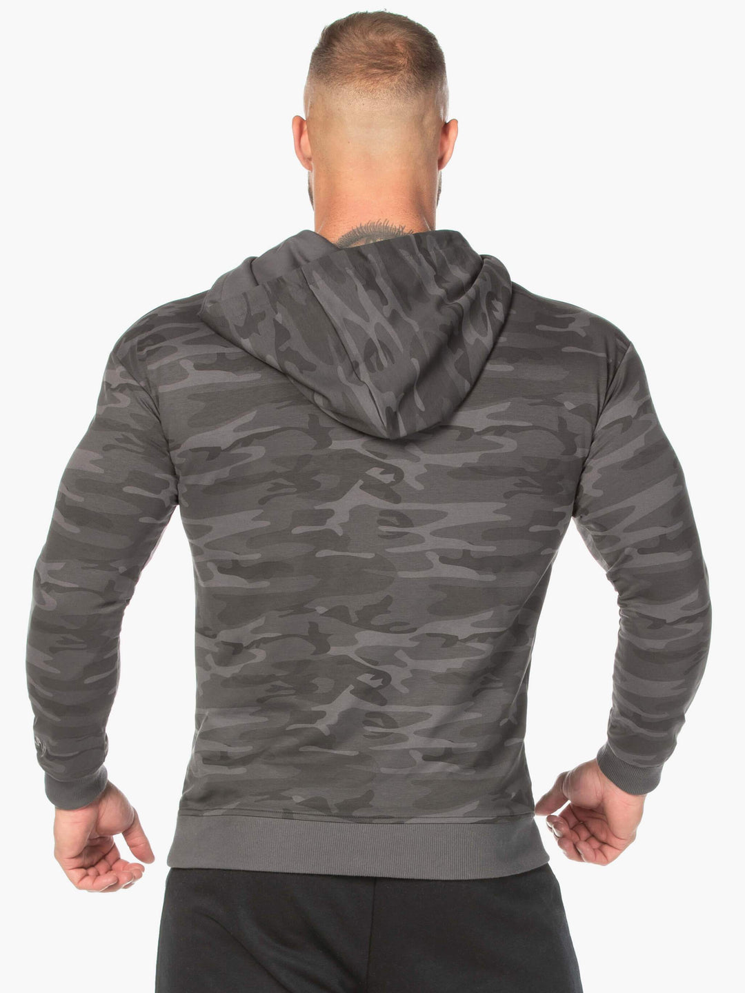 Camo Pullover Hoodie - Black Camo Clothing Ryderwear