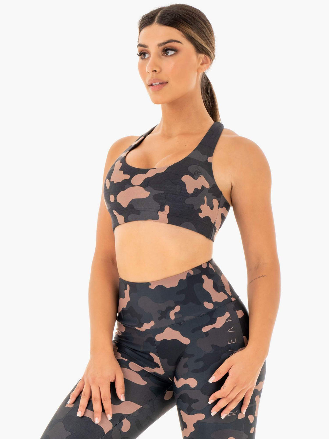 Camo Sports Bra - Rose Camo Clothing Ryderwear
