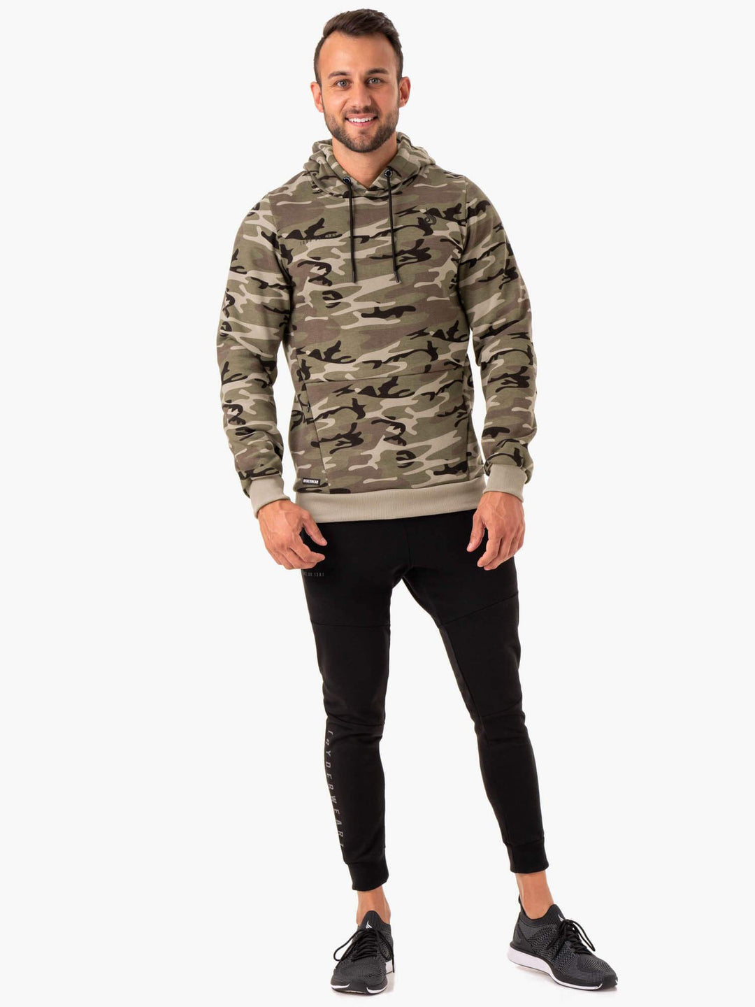 Camo Tech Pullover Hoodie - Khaki Camo Clothing Ryderwear