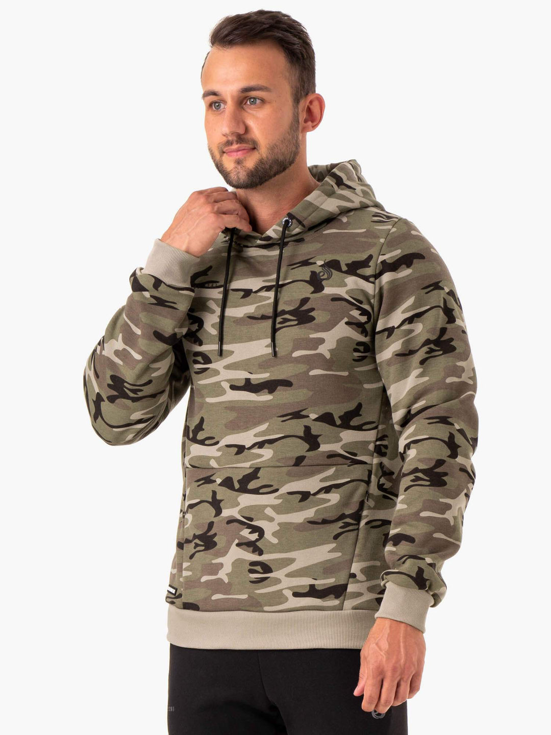 Camo Tech Pullover Hoodie - Khaki Camo Clothing Ryderwear