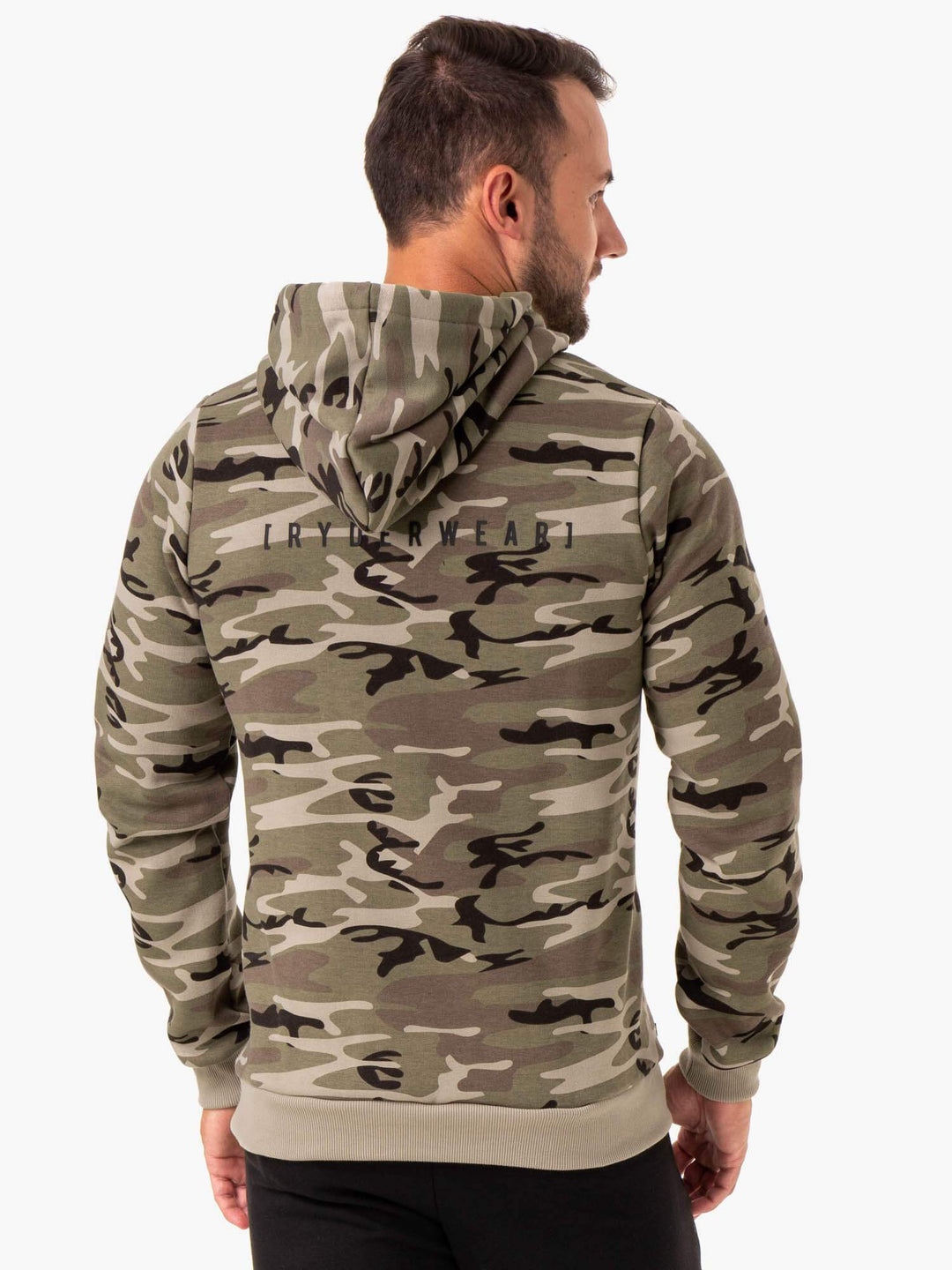 Camo Tech Pullover Hoodie - Khaki Camo Clothing Ryderwear