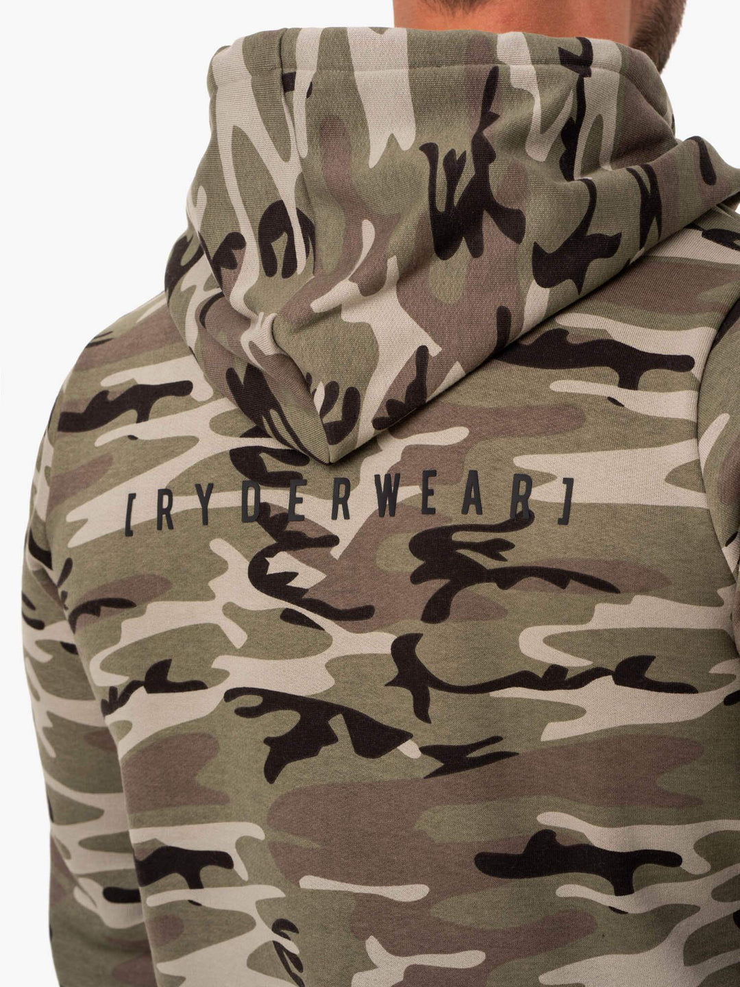 Camo Tech Pullover Hoodie - Khaki Camo Clothing Ryderwear