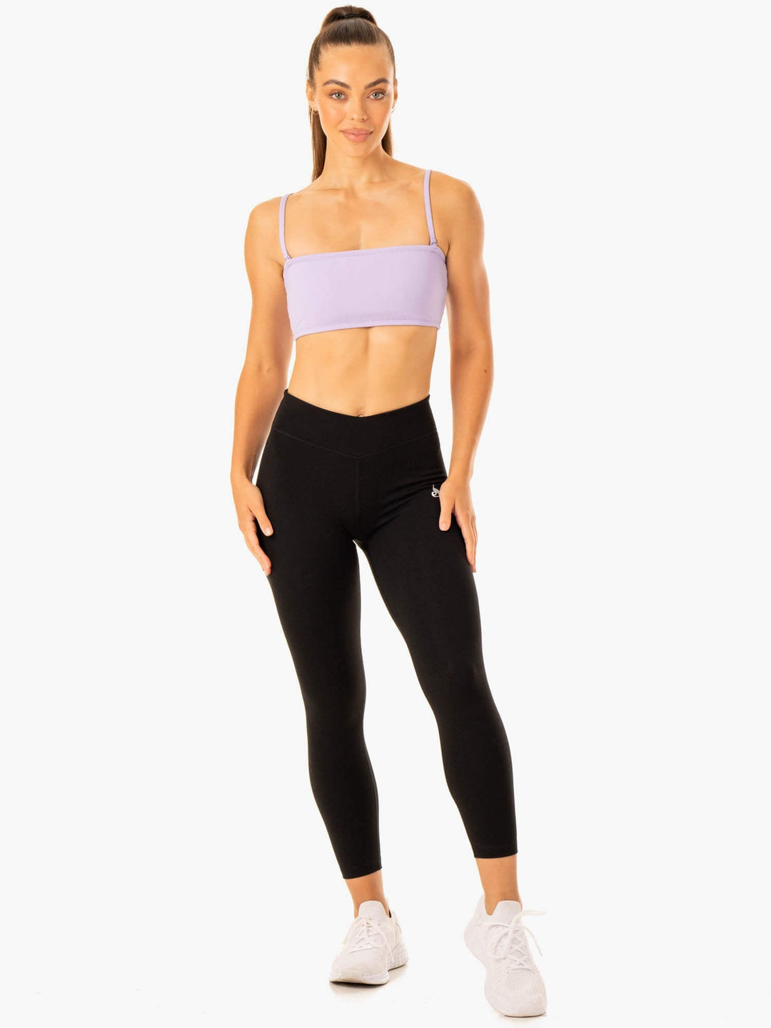 Convertible Bandeau Sports Bra - Lavender Clothing Ryderwear