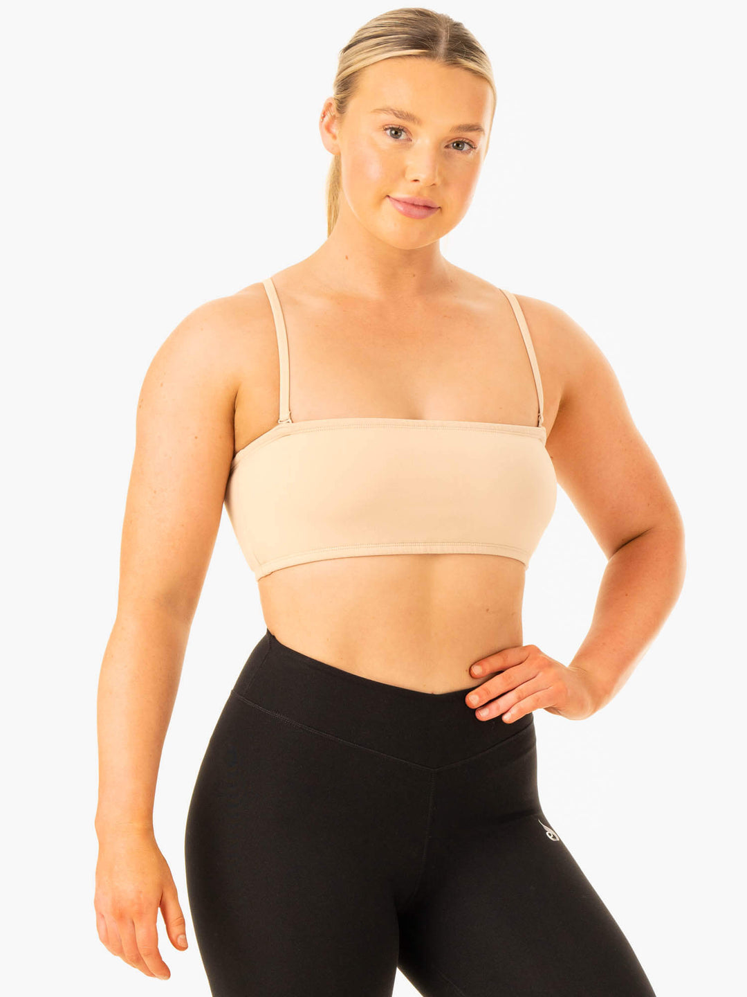 Convertible Bandeau Sports Bra - Sand Clothing Ryderwear