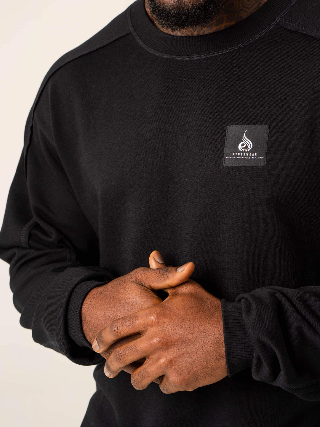 Dynamic Pullover Jumper - Black Clothing Ryderwear