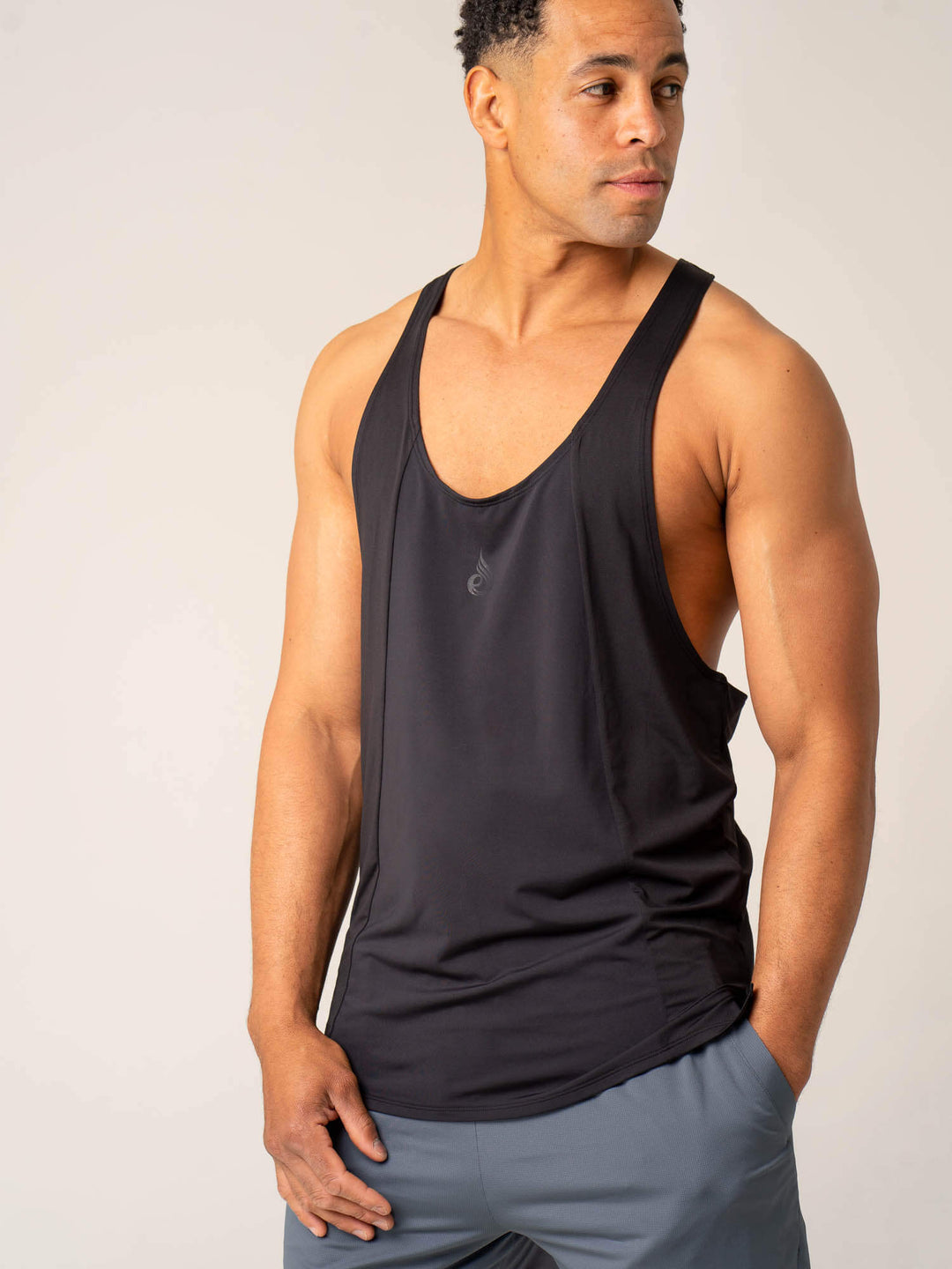 Dynamic Stringer T-Back - Black Clothing Ryderwear