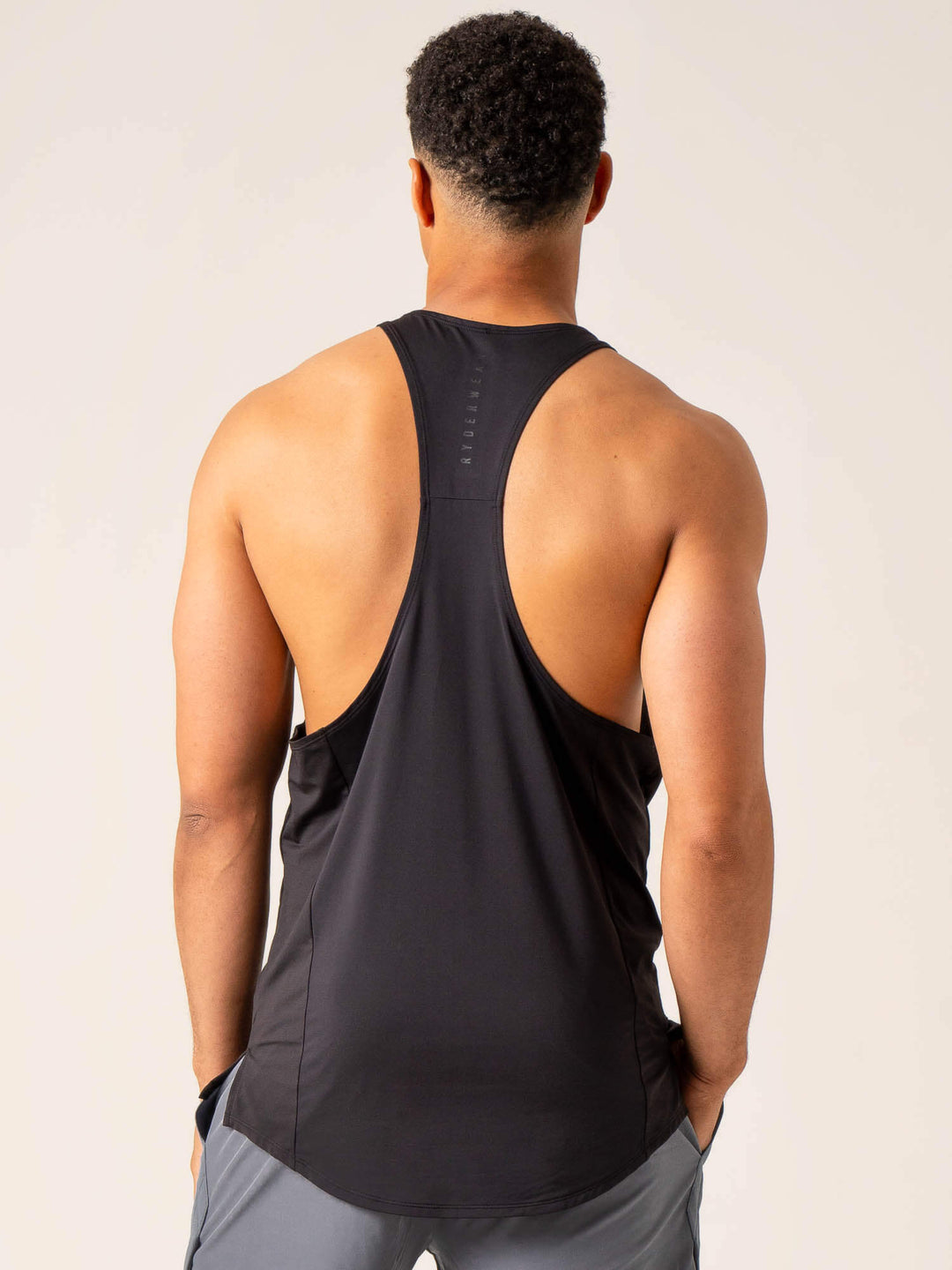 Dynamic Stringer T-Back - Black Clothing Ryderwear