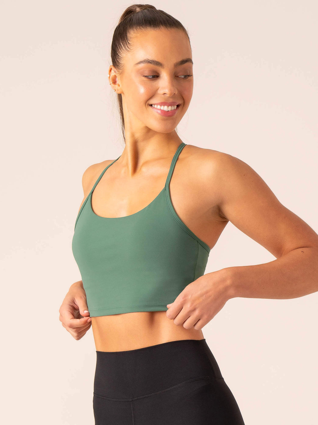 Embody Compression Tank Bra - Dark Green Clothing Ryderwear