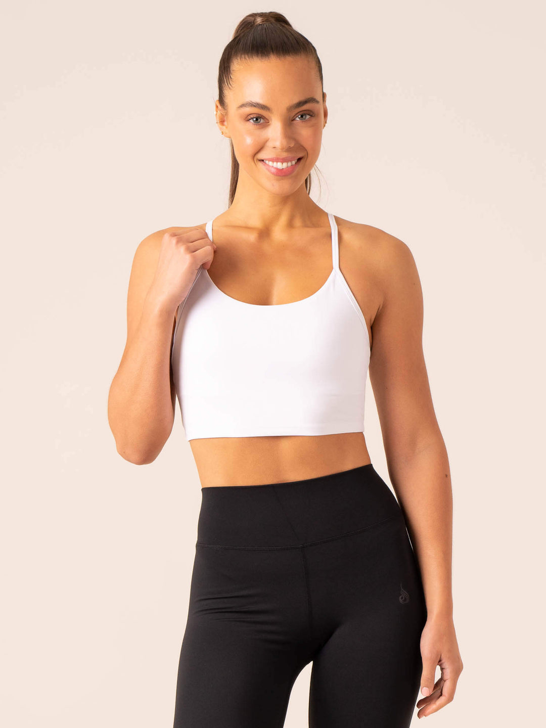 Embody Compression Tank Bra - White Clothing Ryderwear