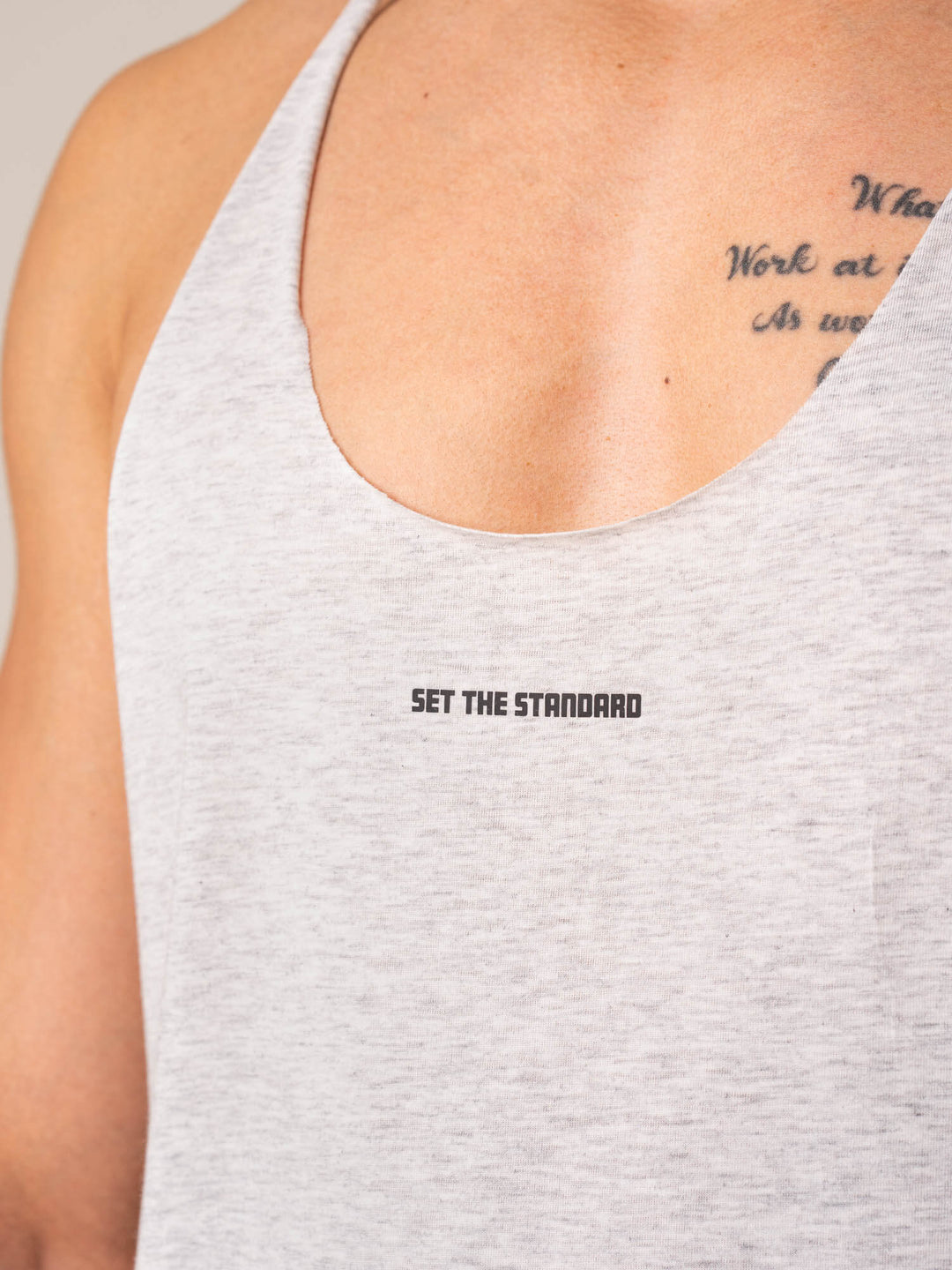 Emerge Arnie T-Back - Snow Grey Marl Clothing Ryderwear