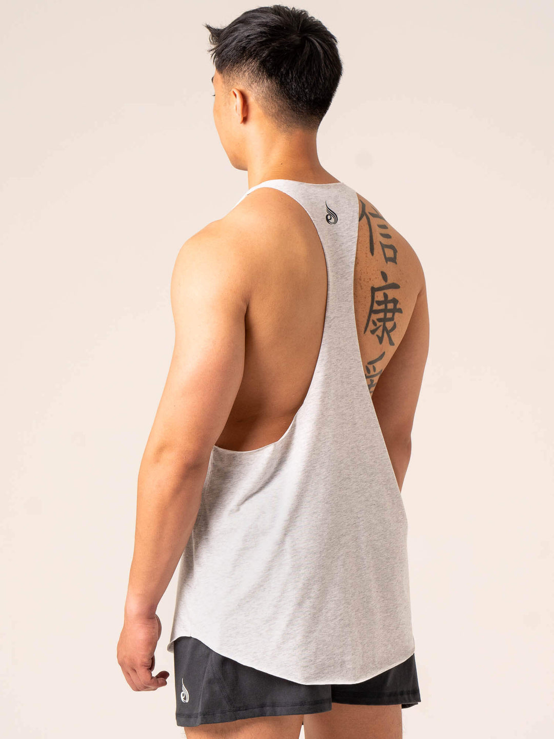 Emerge Arnie T-Back - Snow Grey Marl Clothing Ryderwear