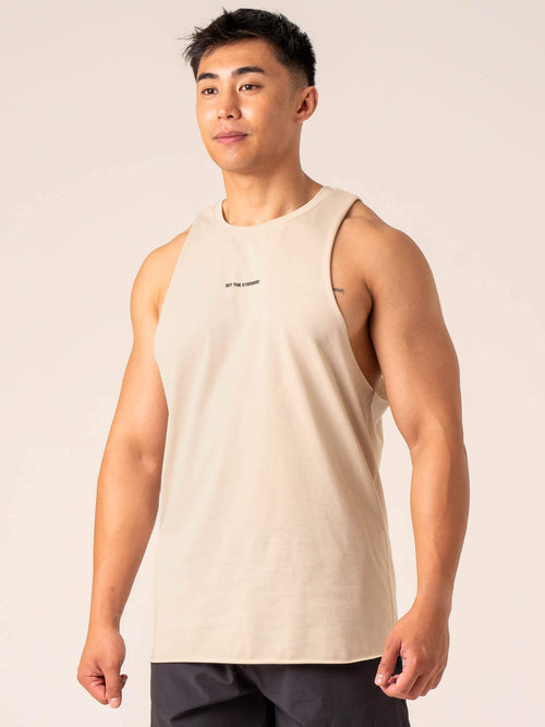 Emerge Drop Armhole Tank Sand