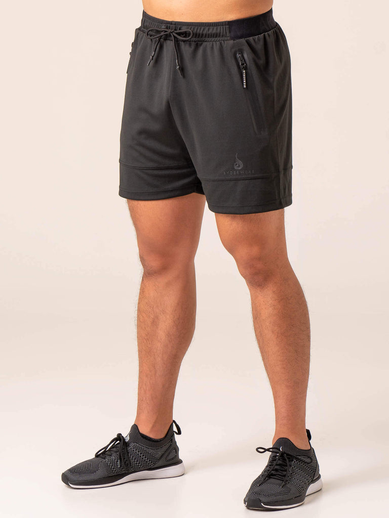 Emerge Mesh Short - Faded Black - Ryderwear