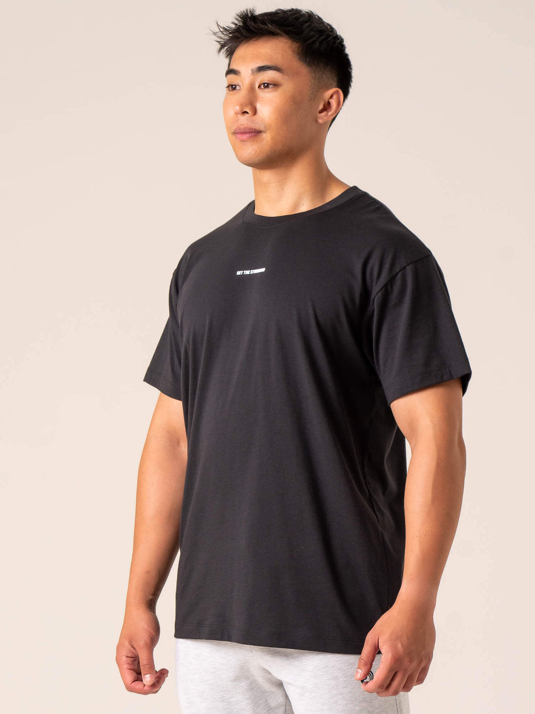 Emerge Oversized T-Shirt - Faded Black Clothing Ryderwear