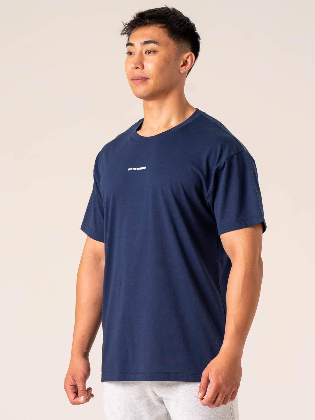 Emerge Oversized T-Shirt - Navy Clothing Ryderwear