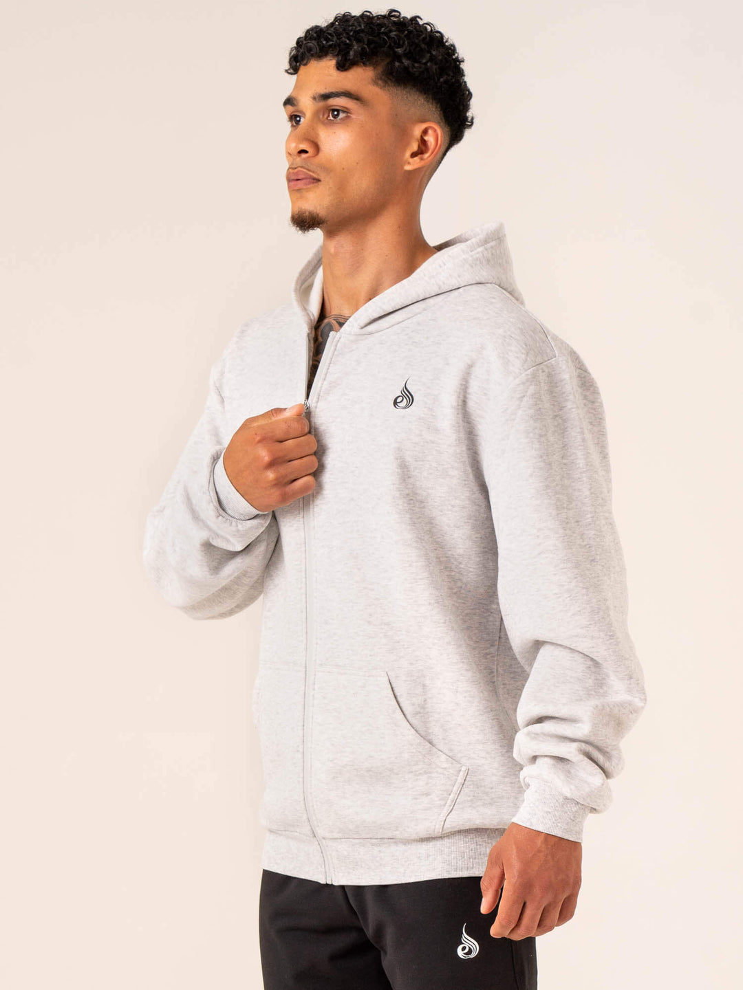 Emerge Track Jacket - Snow Grey Marl Clothing Ryderwear