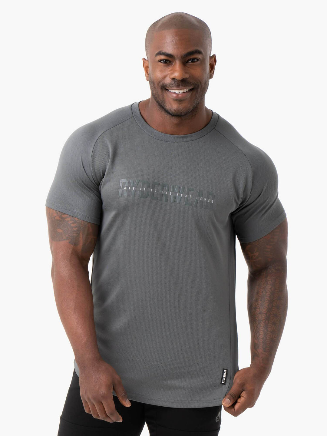 Energy Mesh T-Shirt - Charcoal Clothing Ryderwear