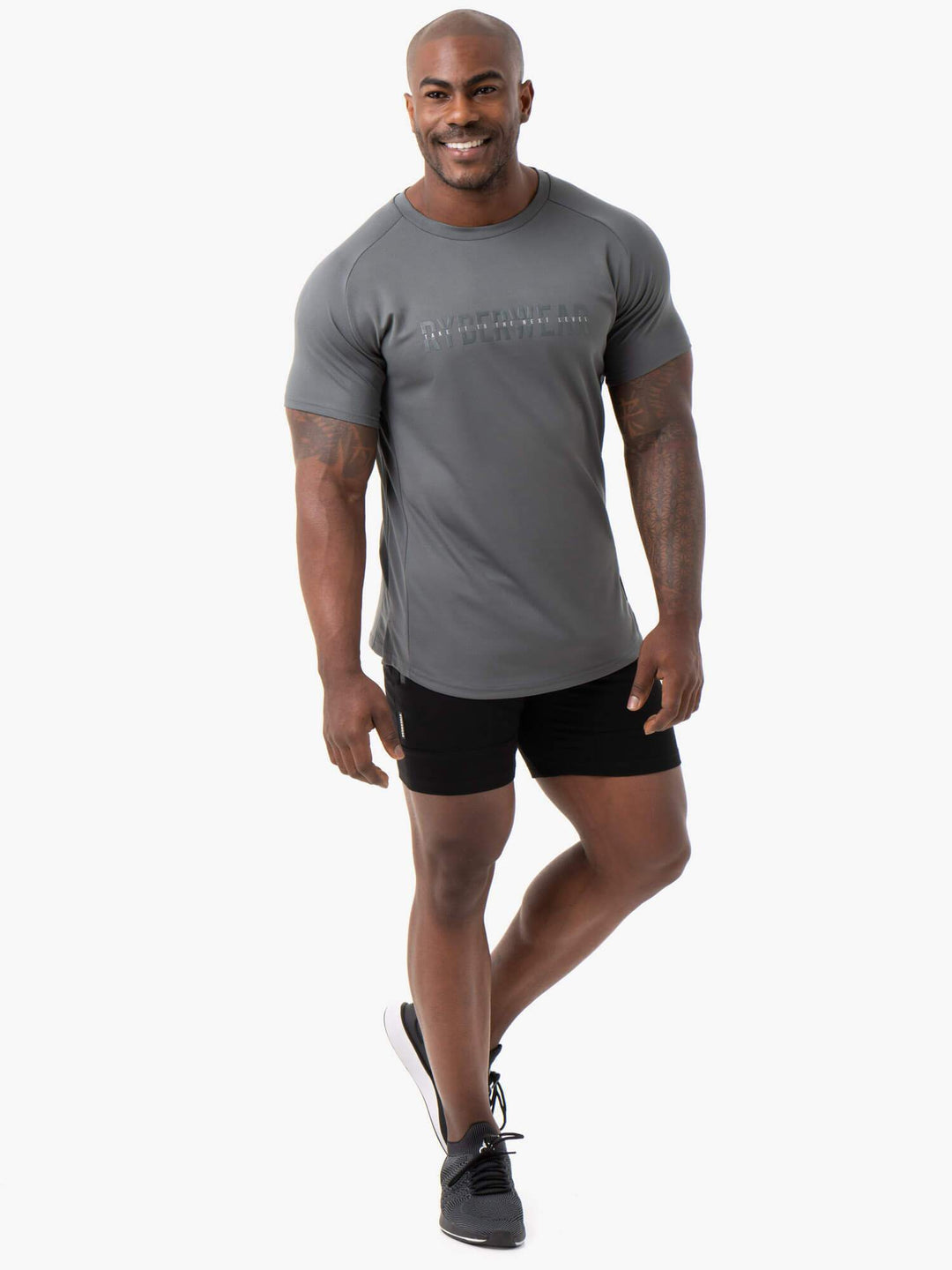 Energy Mesh T-Shirt - Charcoal Clothing Ryderwear