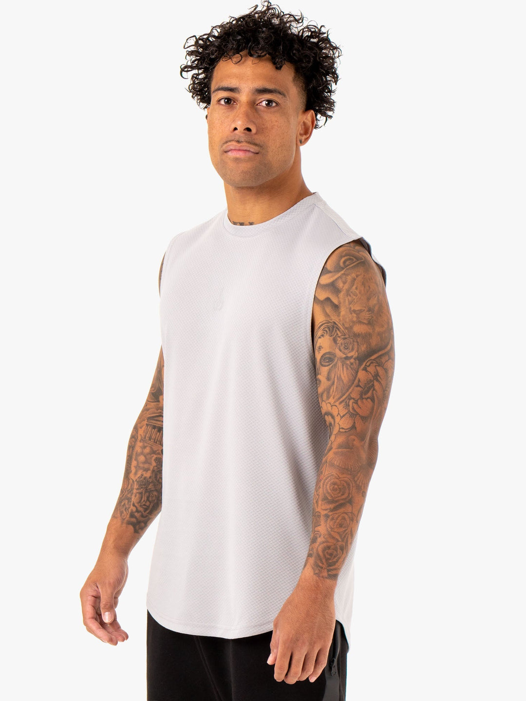 Enhance Muscle Tank - Snow Grey Clothing Ryderwear